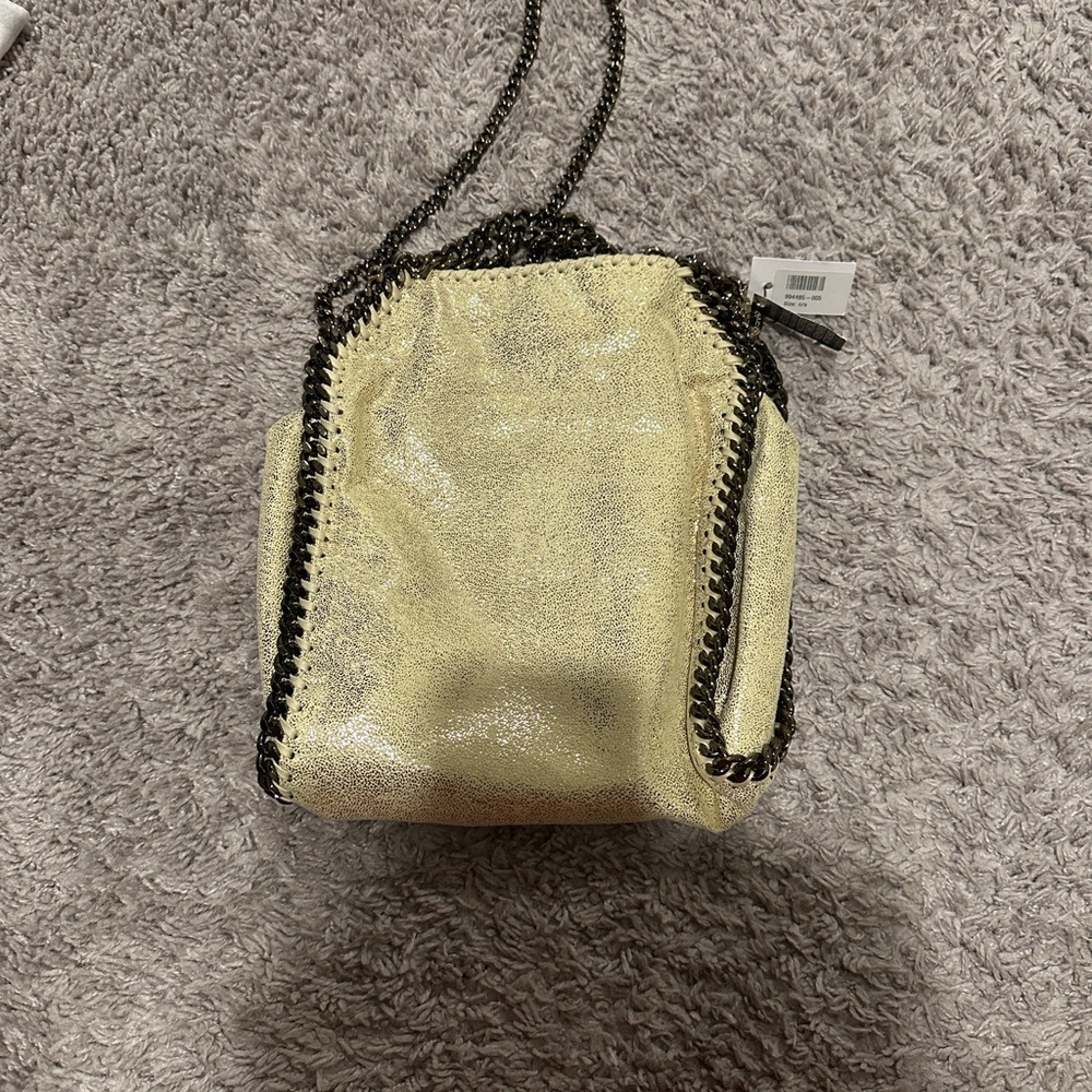 Stella McCartney Gold Tote with Black Chain